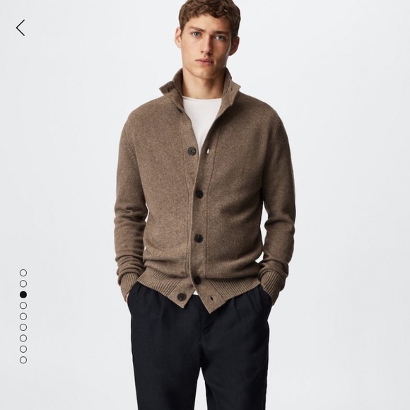 Turtleneck Wool Cardigan (M) from Mango man - Picture 2 of 3